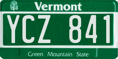 VT license plate YCZ841