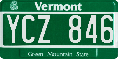 VT license plate YCZ846