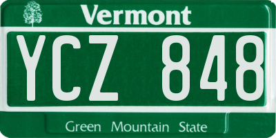 VT license plate YCZ848