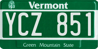 VT license plate YCZ851