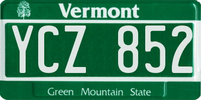 VT license plate YCZ852