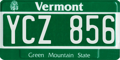VT license plate YCZ856