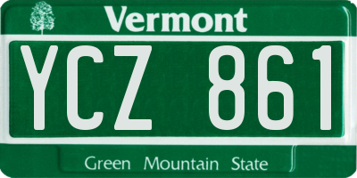 VT license plate YCZ861