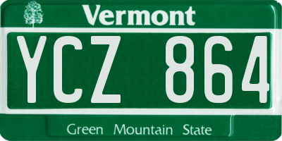 VT license plate YCZ864