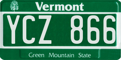 VT license plate YCZ866