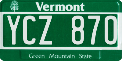 VT license plate YCZ870