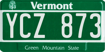 VT license plate YCZ873