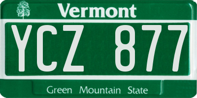 VT license plate YCZ877