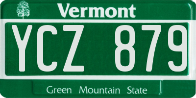 VT license plate YCZ879