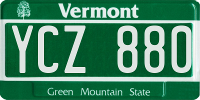 VT license plate YCZ880