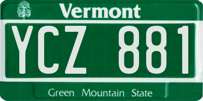 VT license plate YCZ881