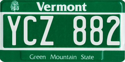 VT license plate YCZ882