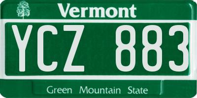 VT license plate YCZ883