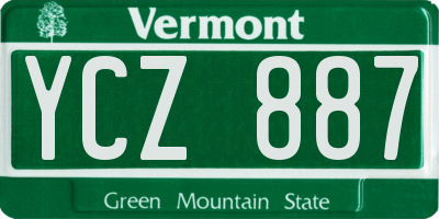 VT license plate YCZ887