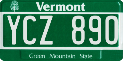 VT license plate YCZ890