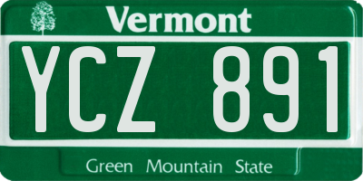 VT license plate YCZ891