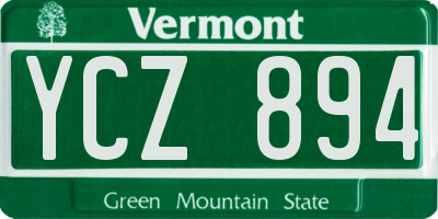 VT license plate YCZ894