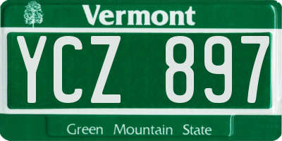 VT license plate YCZ897