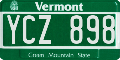 VT license plate YCZ898