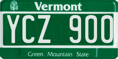 VT license plate YCZ900