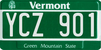 VT license plate YCZ901
