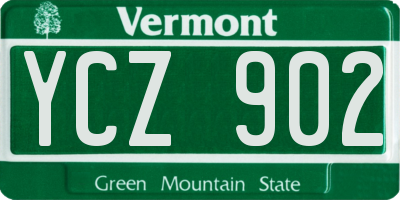 VT license plate YCZ902