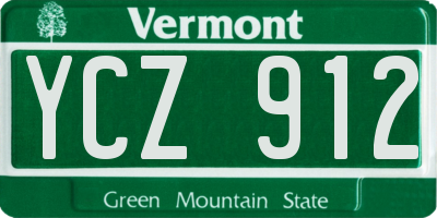 VT license plate YCZ912