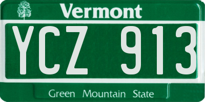 VT license plate YCZ913