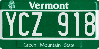 VT license plate YCZ918