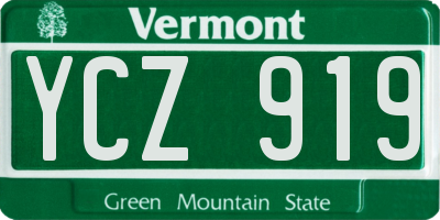 VT license plate YCZ919