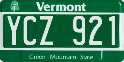 VT license plate YCZ921