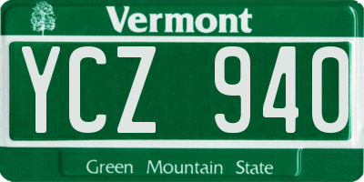VT license plate YCZ940