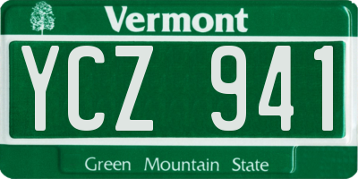 VT license plate YCZ941