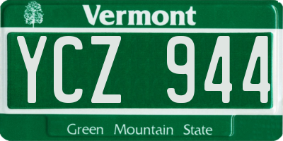 VT license plate YCZ944