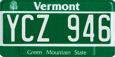 VT license plate YCZ946