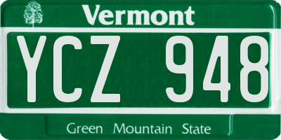 VT license plate YCZ948