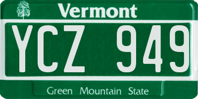 VT license plate YCZ949