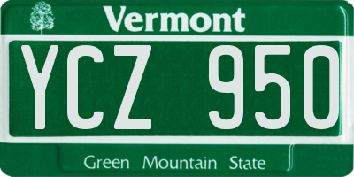 VT license plate YCZ950