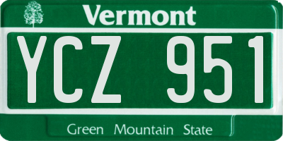 VT license plate YCZ951