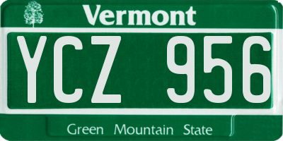 VT license plate YCZ956