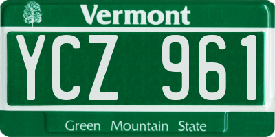 VT license plate YCZ961