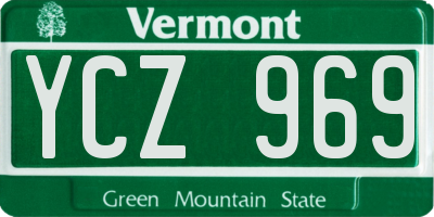 VT license plate YCZ969