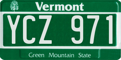 VT license plate YCZ971