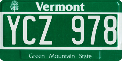VT license plate YCZ978