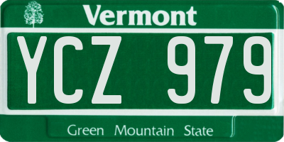 VT license plate YCZ979