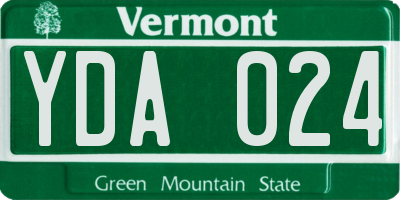 VT license plate YDA024