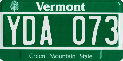 VT license plate YDA073
