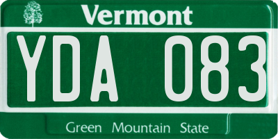 VT license plate YDA083