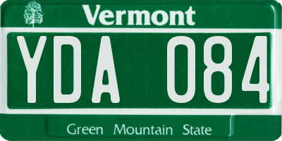 VT license plate YDA084