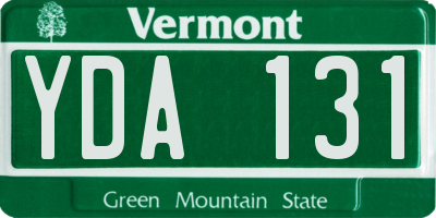 VT license plate YDA131